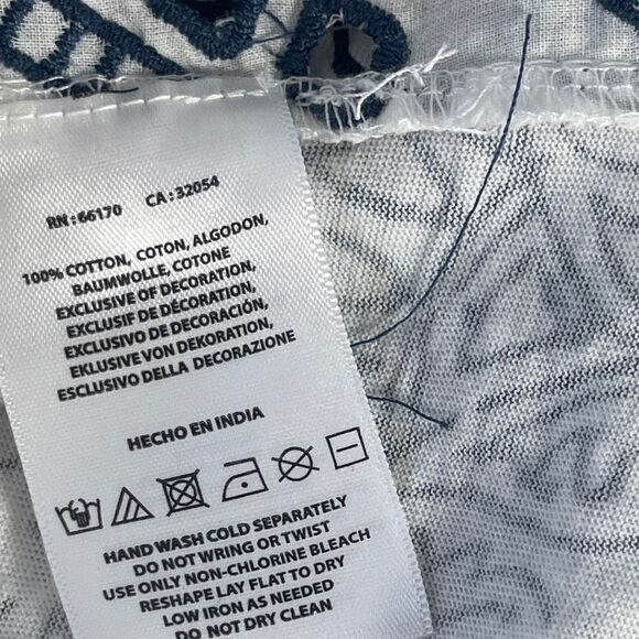 Anthropologie Maeve Ester NWT White/Blue Eyelet Top Sz XS - Picture 9 of 10